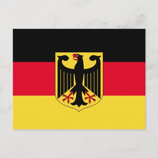 Carte Postale Drapeau Allemagne (Devant)