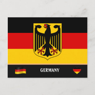 Carte Postale Drapeau allemand & voyage de pays allemand / Allem