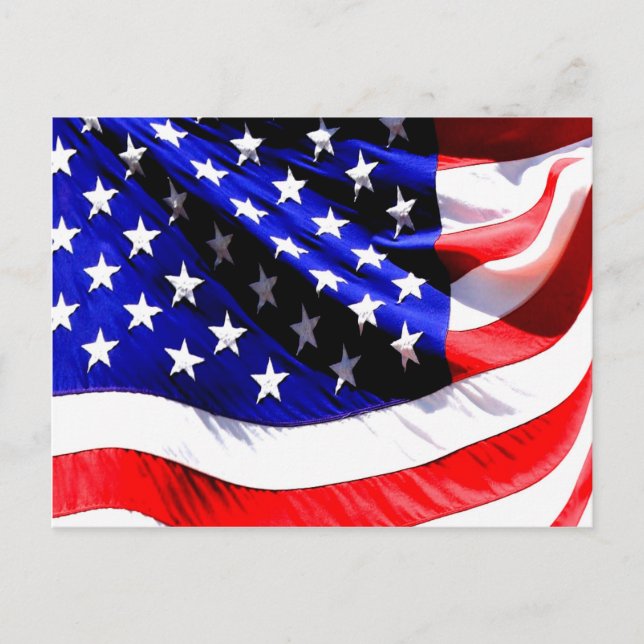 Carte Postale drapeau américain (Devant)