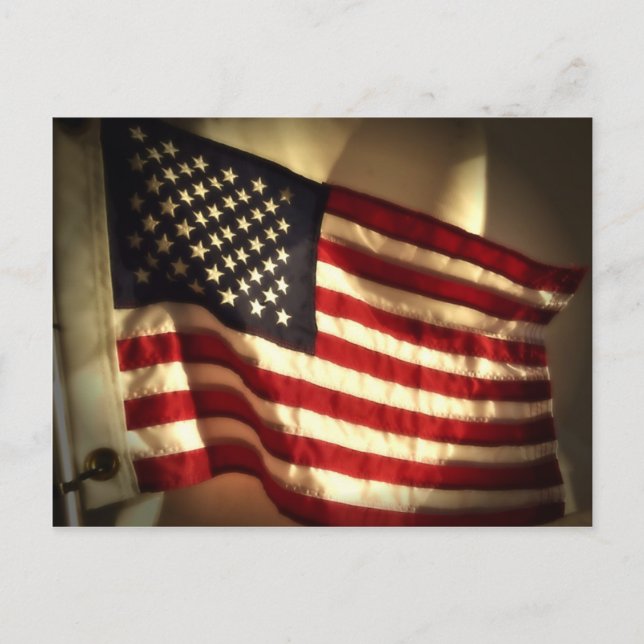 Carte Postale Drapeau américain (Devant)