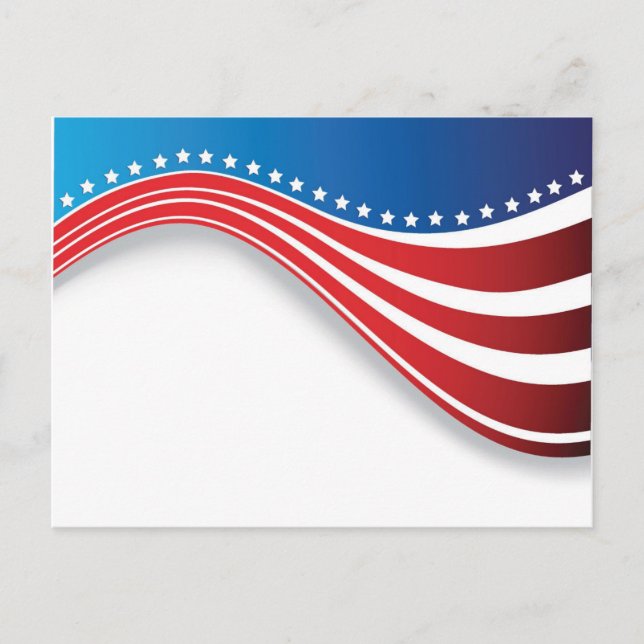 Carte Postale Drapeau américain (Devant)