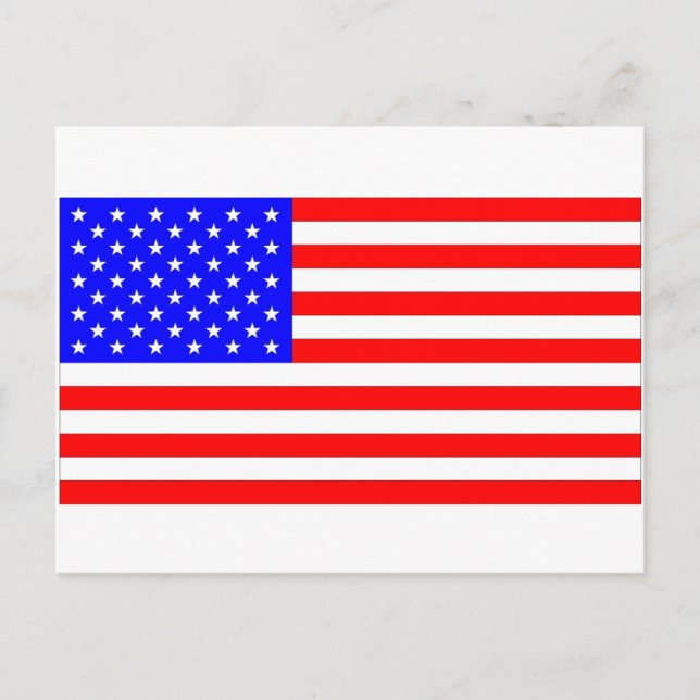 CARTE POSTALE DRAPEAU AMÉRICAIN (Devant)