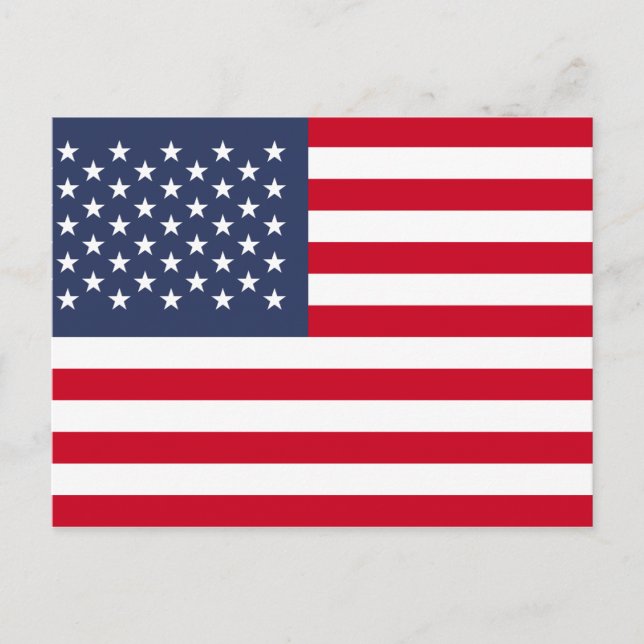 Carte Postale Drapeau américain (Devant)