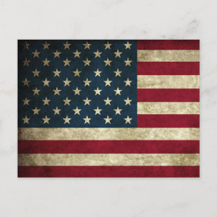 Carte Postale Drapeau Américain
