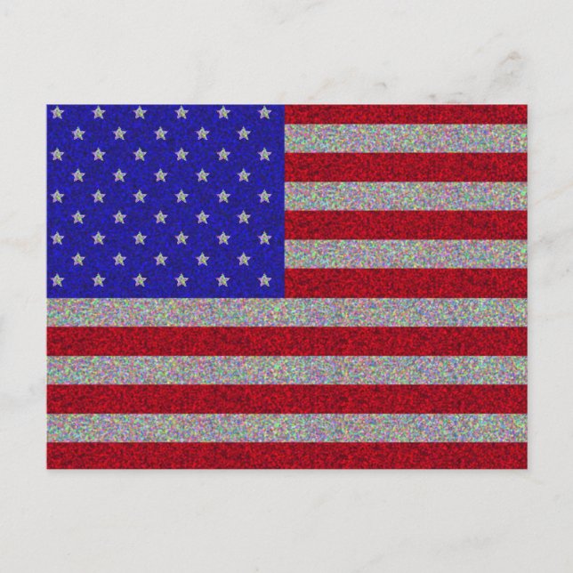 Carte Postale Drapeau américain (Devant)