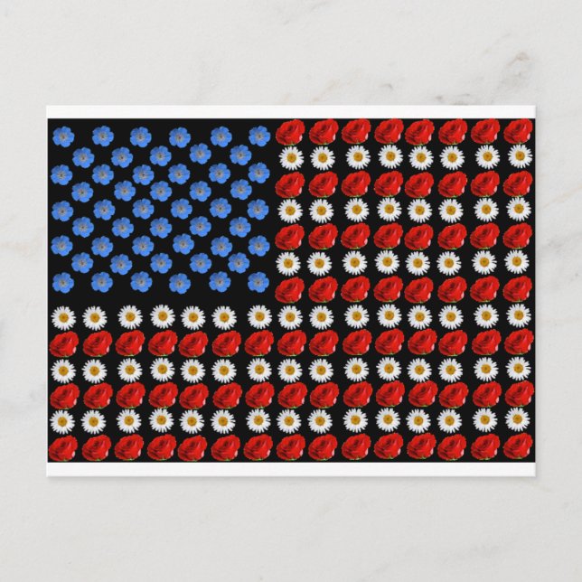 Carte Postale Drapeau américain (Devant)