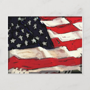 Carte Postale Drapeau américain