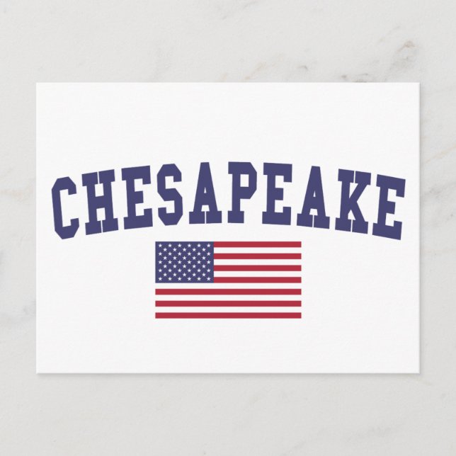 Carte Postale Drapeau américain Chesapeake (Devant)
