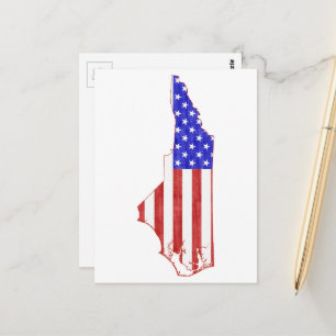 Carte Postale Drapeau américain de Caroline du Nord Talon de gou
