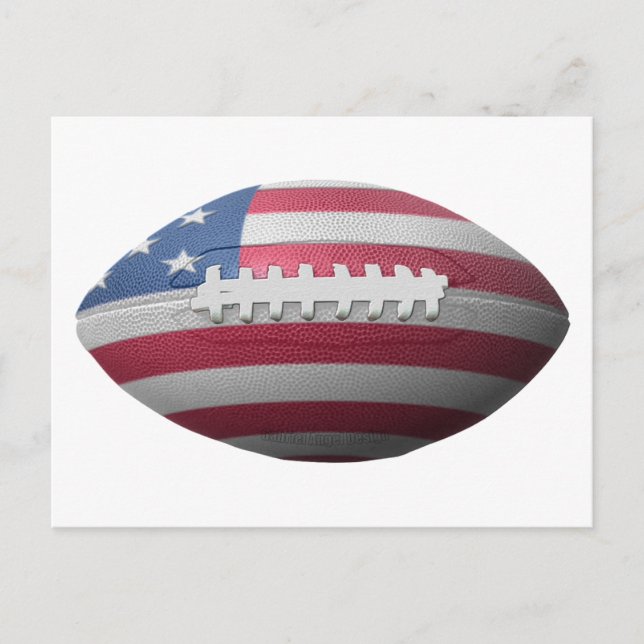 Carte Postale Drapeau américain de football (Devant)