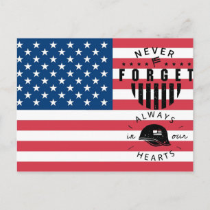 Carte Postale Drapeau américain de la fête des morts