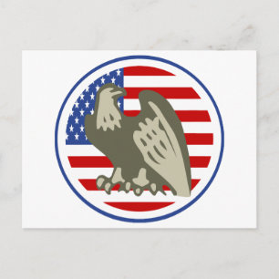 Carte Postale Drapeau américain de l'aigle