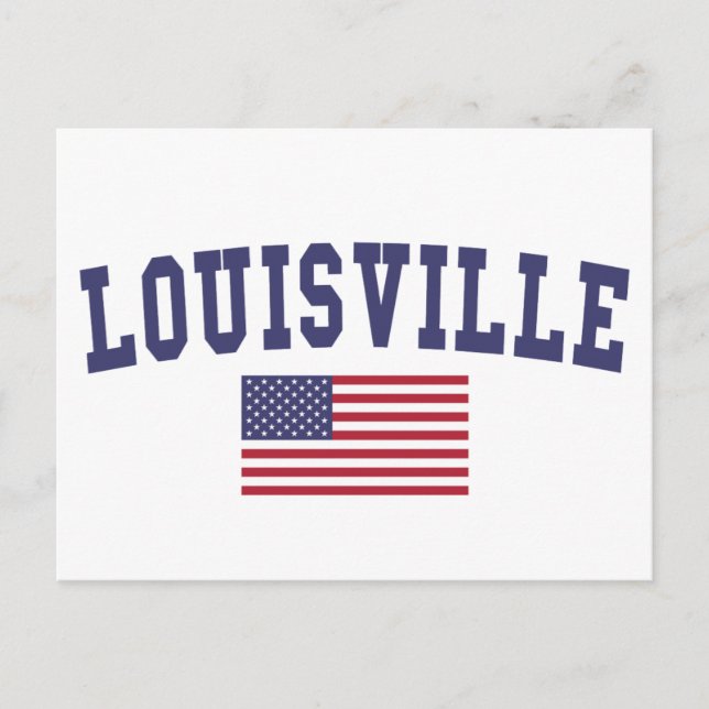 Carte Postale Drapeau américain de Louisville (Devant)