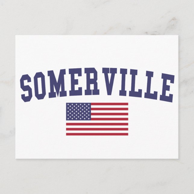 Carte Postale Drapeau américain de Somerville (Devant)