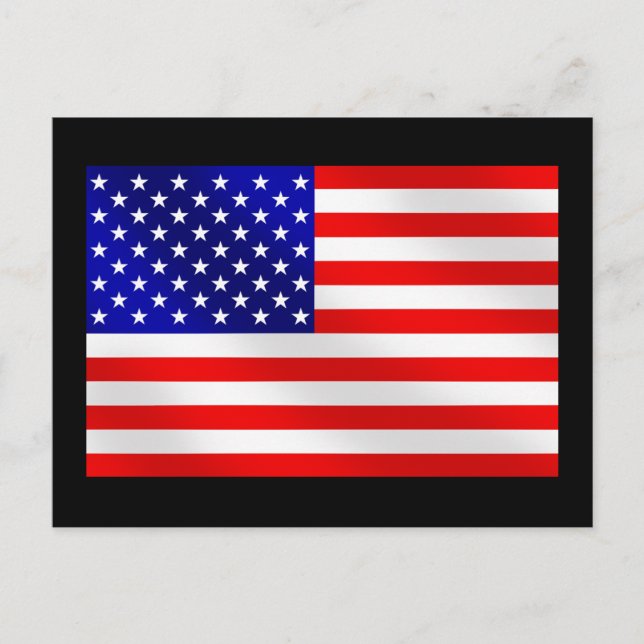 Carte Postale Drapeau américain des États-Unis d'Amérique (Devant)