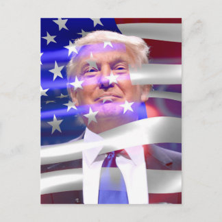 Carte Postale drapeau américain donald trump