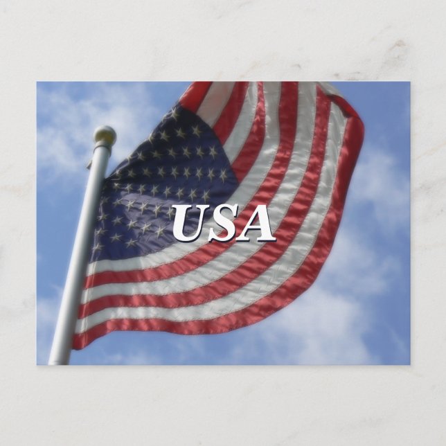 Carte Postale Drapeau américain Flying USA (Devant)