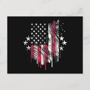 Carte Postale Drapeau Américain Hommes États-Unis Tout-Petit Dra