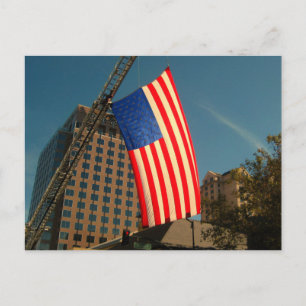 Carte Postale Drapeau américain patriotique - Échelle de camion-