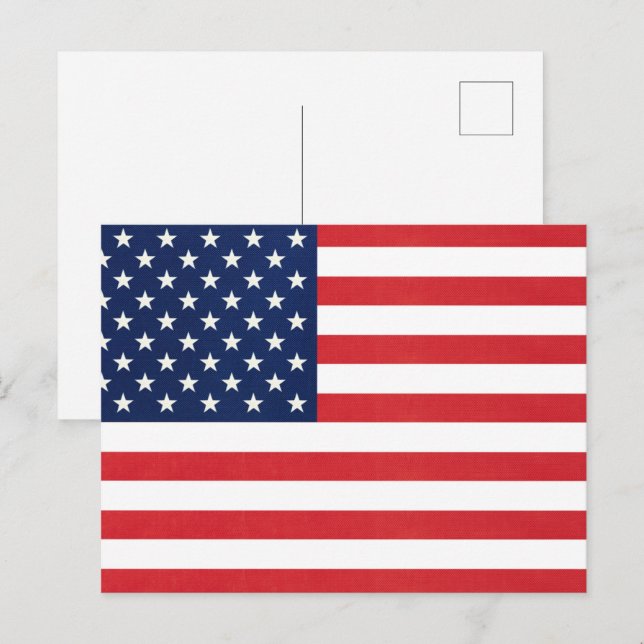 Carte Postale Drapeau américain patriotique personnalisé (Devant / Derrière)