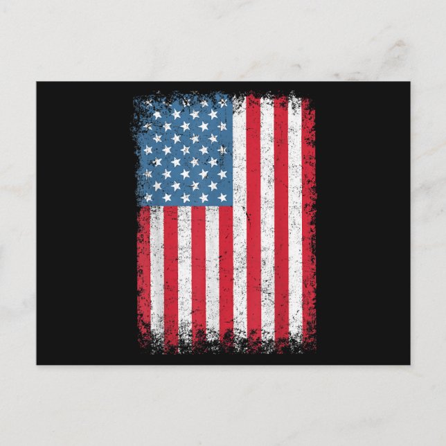 Carte Postale Drapeau Américain Patriotique Pour Hommes Femmes E (Devant)