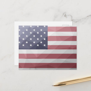 Carte Postale Drapeau américain Rouge Blanc Bleu Amérique Mesh g