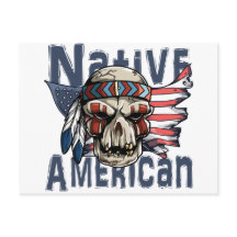 Drapeau amérindien de guerrier crâne américain