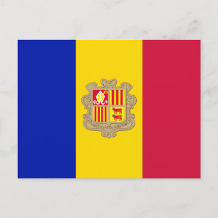Carte postale drapeau Andorre