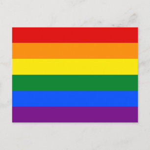 Carte Postale Drapeau arc-en-ciel LGBT gay pride