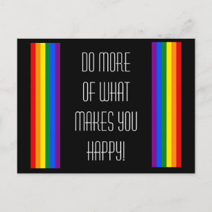 Carte Postale DRAPEAU ARC-EN-CIEL - RAYURES - Couleurs LGBT