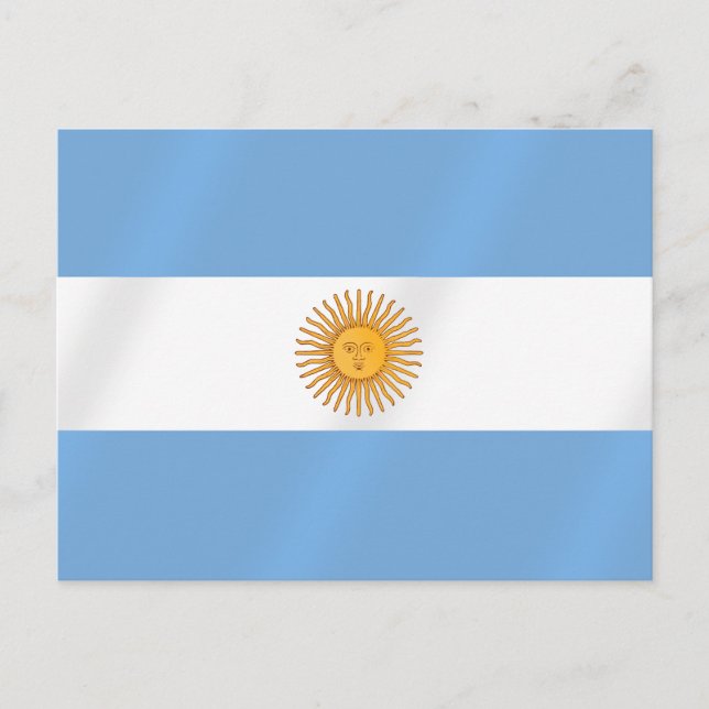 Carte Postale Drapeau argentin d'Argentine Albicelestes Cadeaux (Devant)