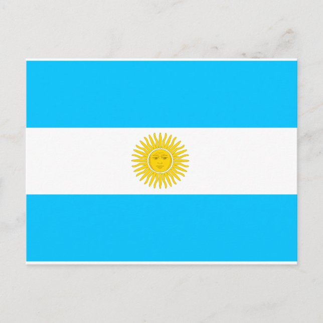 Carte Postale Drapeau Argentine (Devant)