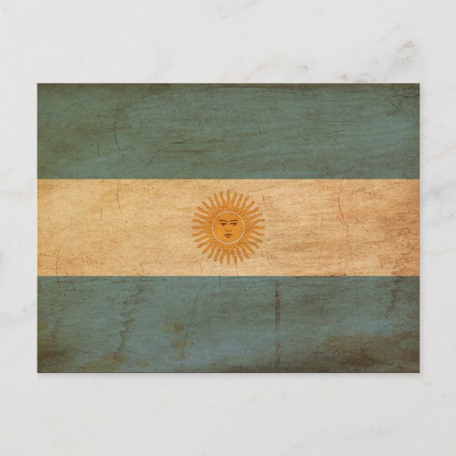 Carte Postale Drapeau Argentine (Devant)