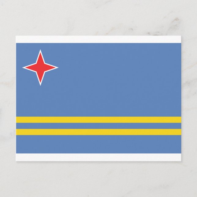 Carte Postale Drapeau Aruba (Devant)