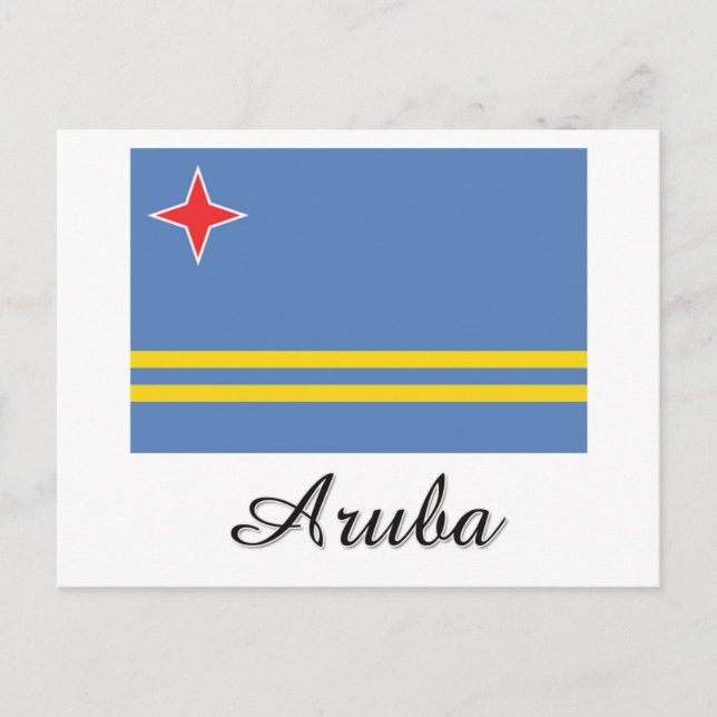 Carte Postale Drapeau Aruba (Devant)