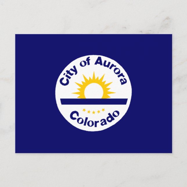 Carte Postale Drapeau Aurora, Colorado (Devant)