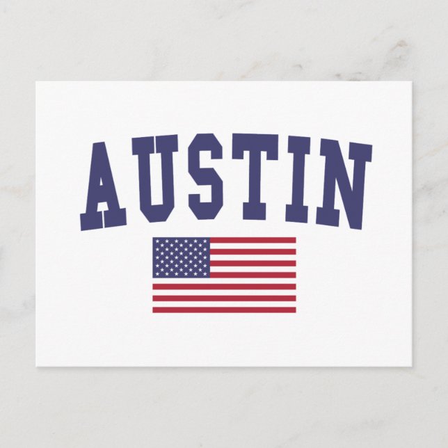Carte Postale Drapeau Austin US (Devant)