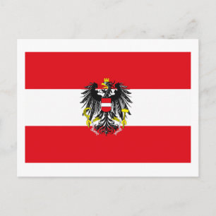 Carte postale drapeau Autriche
