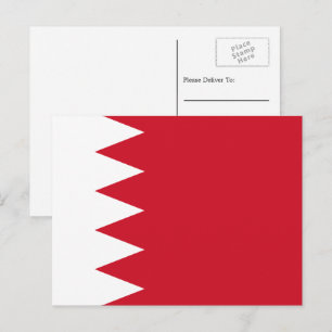 Carte Postale Drapeau bahreïni, Drapeau de Bahreïn