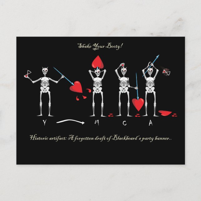 Carte Postale Drapeau Barbe Noire DU CAPITAINE MAYFLOWER (Devant)