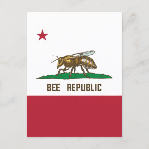 Carte Postale Drapeau Bee Republic