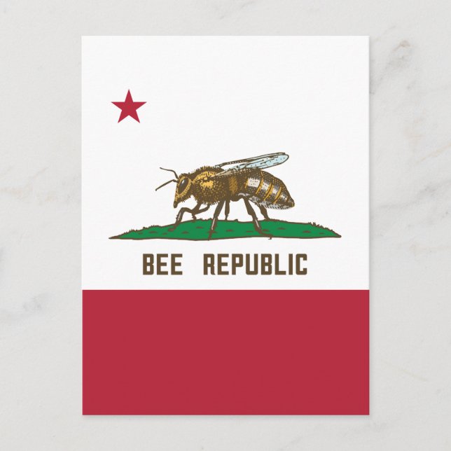 Carte Postale Drapeau Bee Republic (Devant)