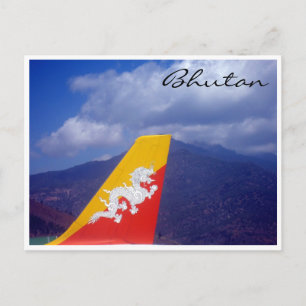 Carte Postale drapeau bhutan
