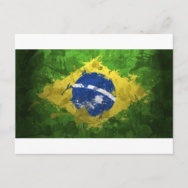 Carte Postale Drapeau Brésil (Devant)