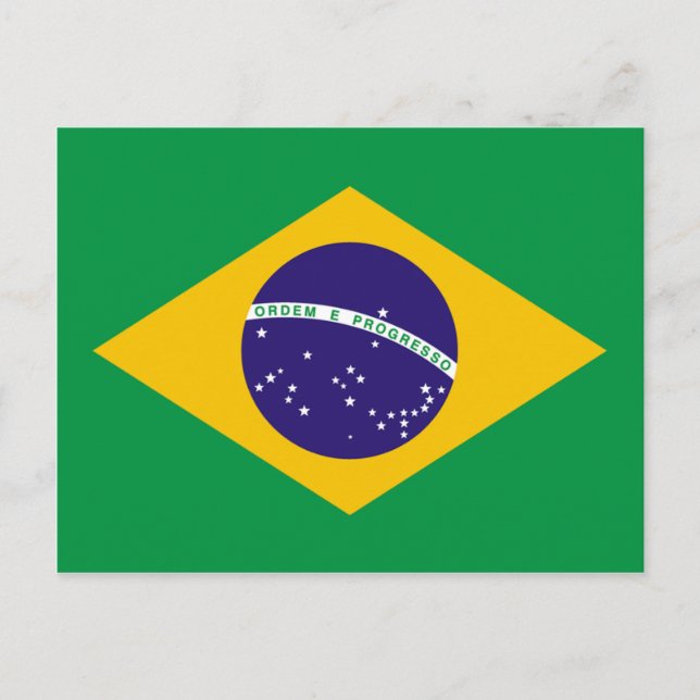 Carte Postale Drapeau brésilien (Devant)