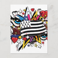Drapeau Bretagne Breizh graffiti Breton graff