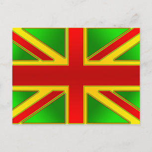 Carte Postale Drapeau britannique de Reggae Rasta Reggae