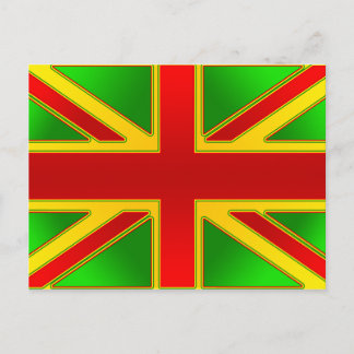 Carte Postale Drapeau britannique de Reggae Rasta Reggae