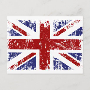 Carte Postale Drapeau britannique Punk Grunge