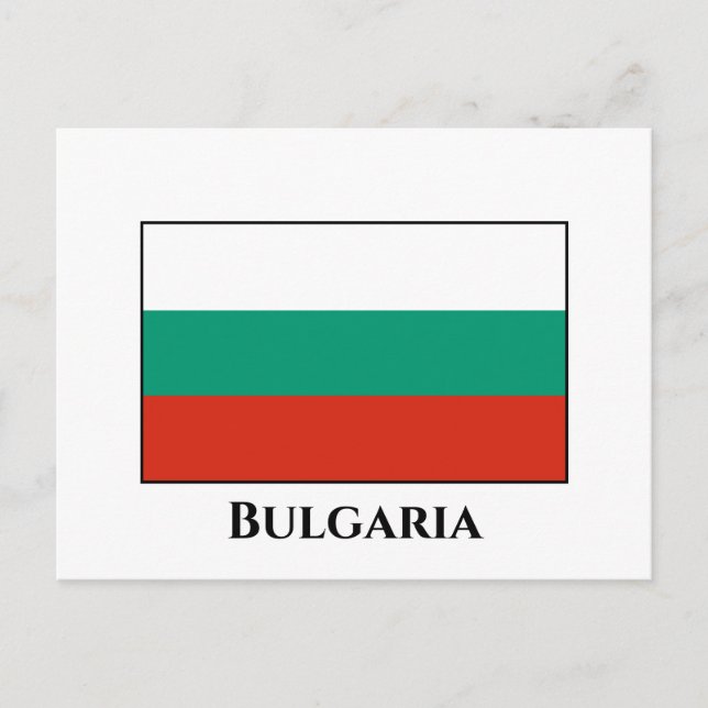 Carte Postale Drapeau Bulgarie (Devant)